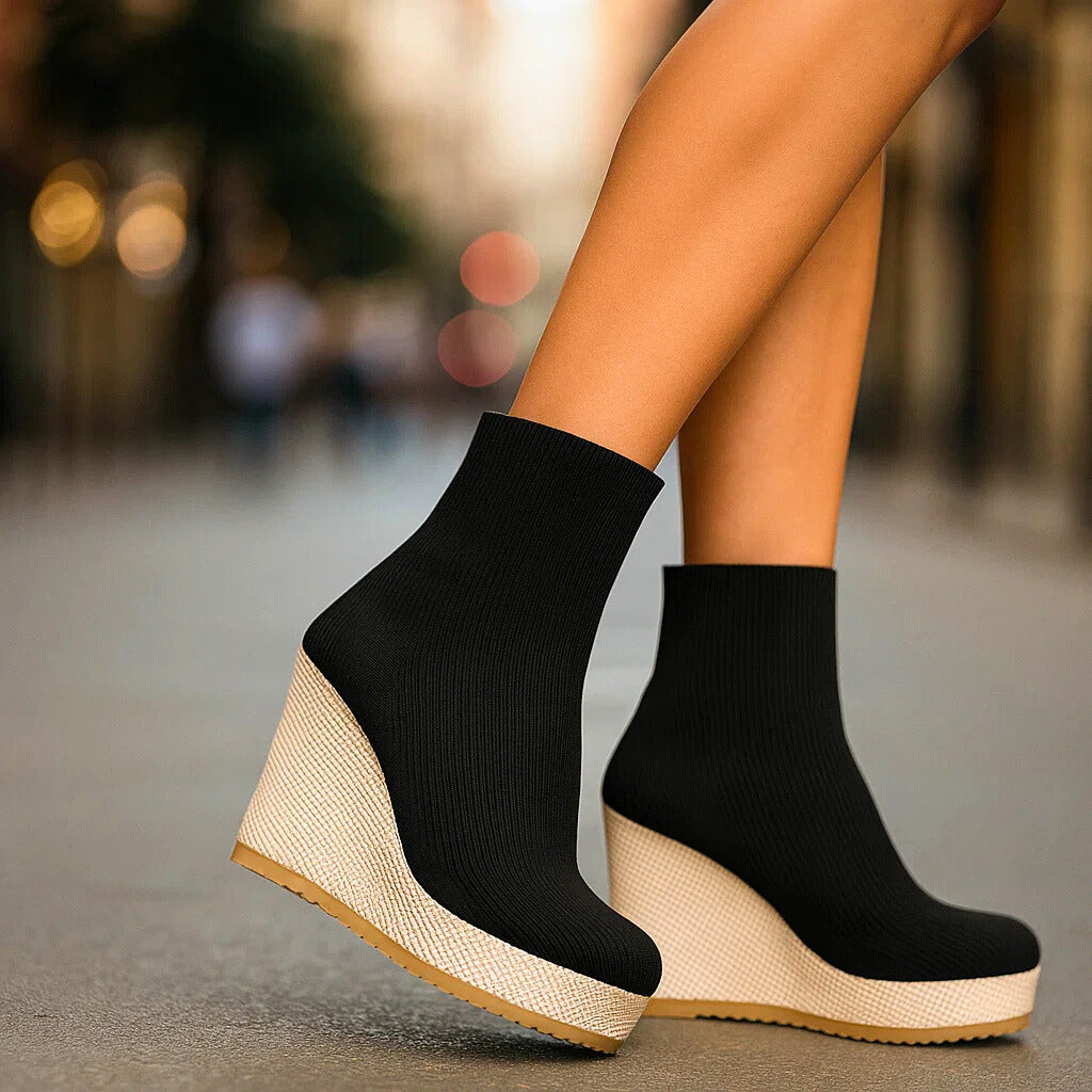 AMENA - KNIT PLATFORM BOOTS-15560642822517-Nancy & Mae Savannah