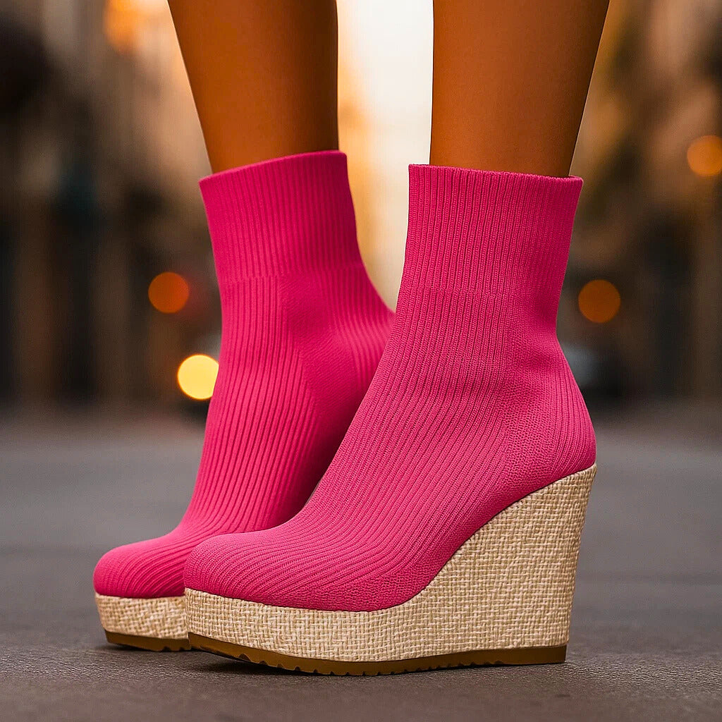 AMENA - KNIT PLATFORM BOOTS-15560642822517-Nancy & Mae Savannah