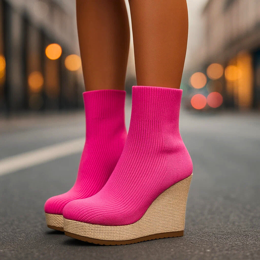 AMENA - KNIT PLATFORM BOOTS-15560642822517-Nancy & Mae Savannah