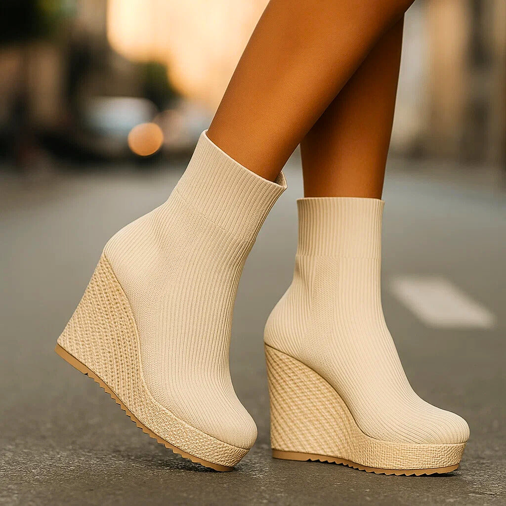 AMENA - KNIT PLATFORM BOOTS-15560642822517-Nancy & Mae Savannah
