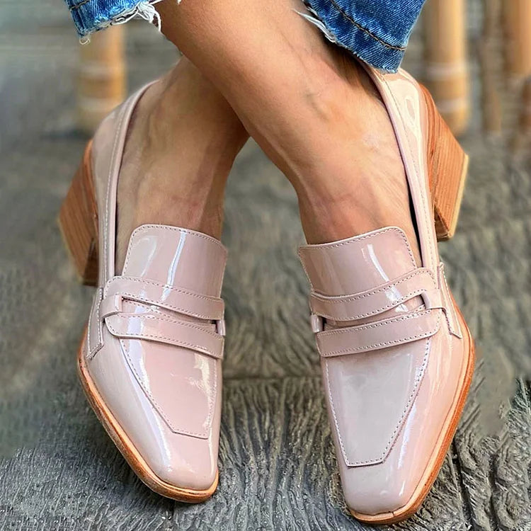 AMIRA - MOCASSINS WITH WIDE HEEL SHINY-15553867612533-Mirella Fiore