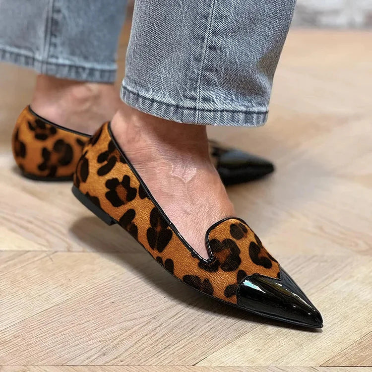 ANASTASIA - REFINED ANIMAL PRINT BALLET FLATS-15553868824949-Mirella Fiore
