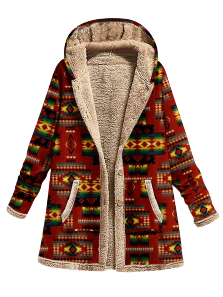 AURORA - COZY PRINT COAT-15549015294325-Nancy & Mae Savannah