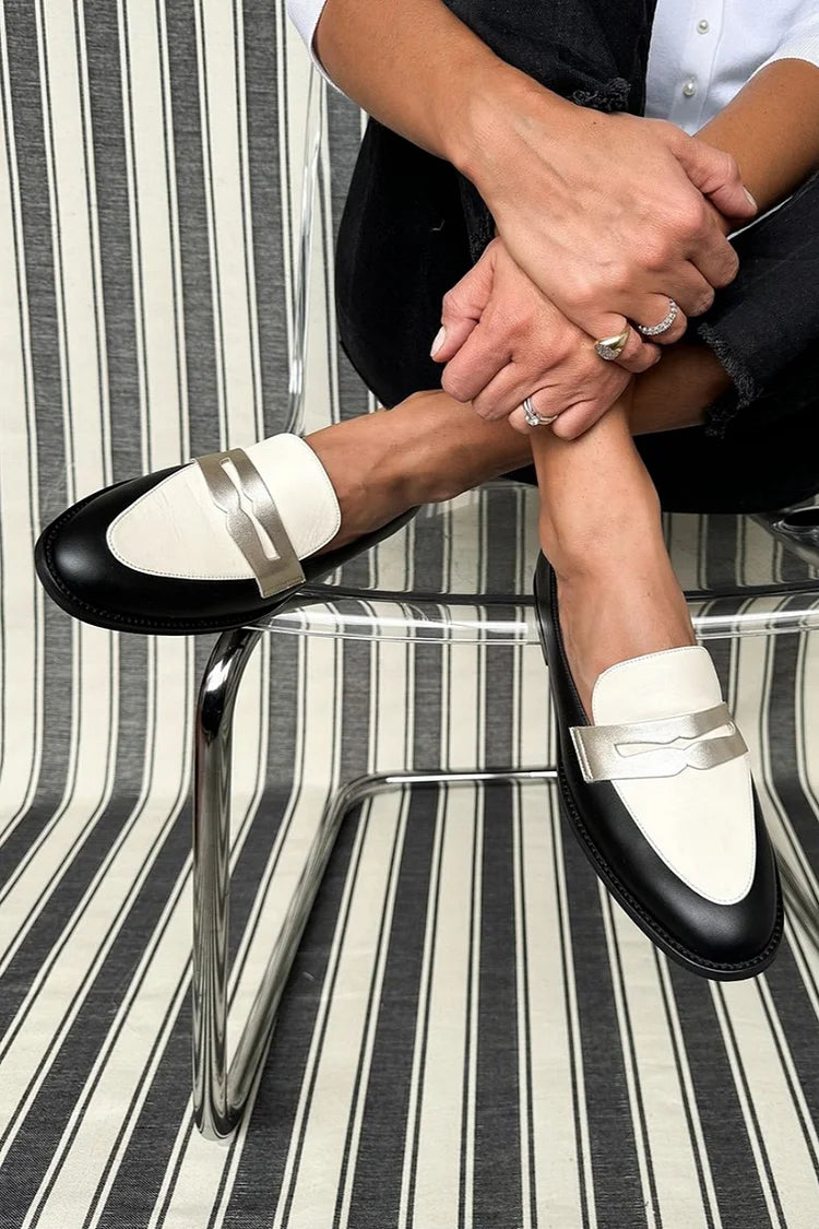 Abby - Monochrome Classic Loafers-15551042847093-Mirella Fiore