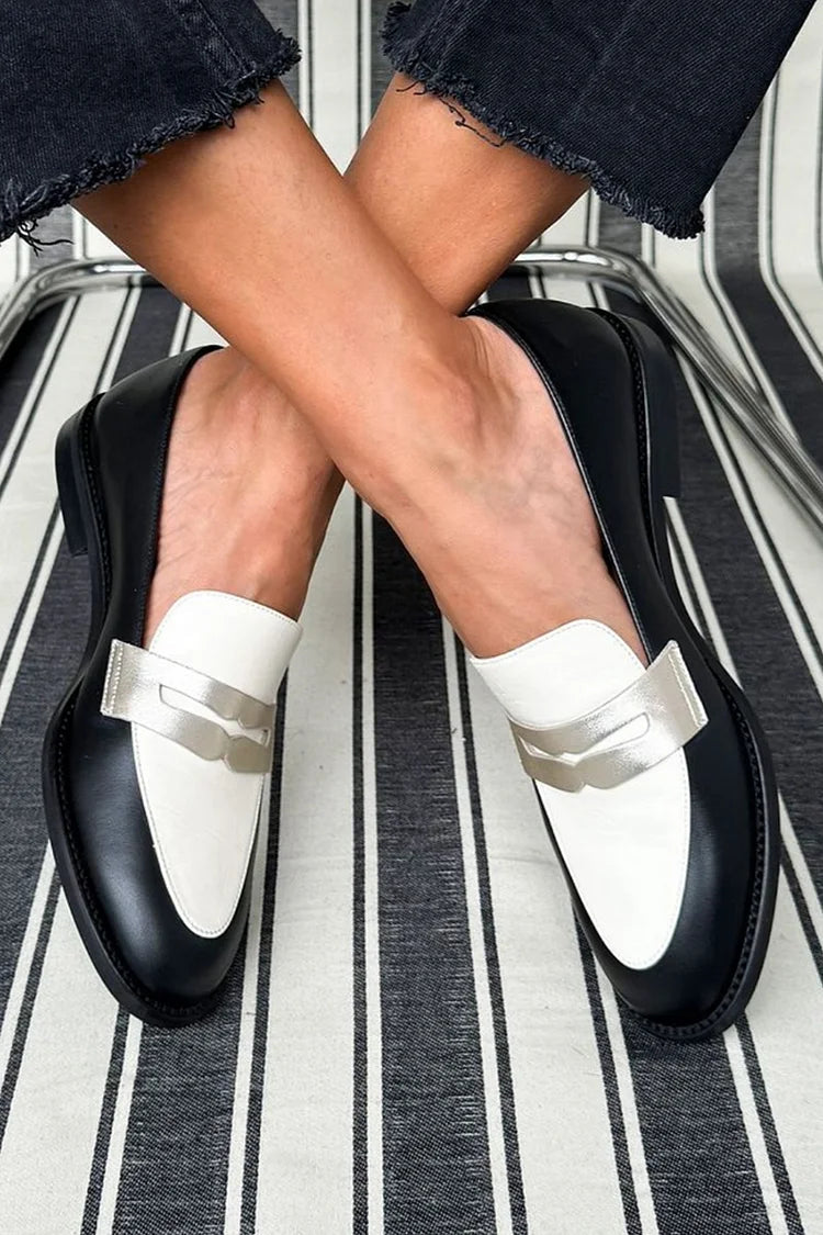 Abby - Monochrome Classic Loafers-15551042847093-Mirella Fiore