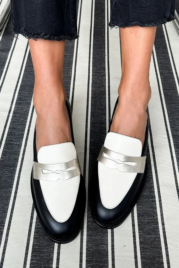 Abby - Monochrome Classic Loafers-15551042847093-Nancy & Mae Savannah