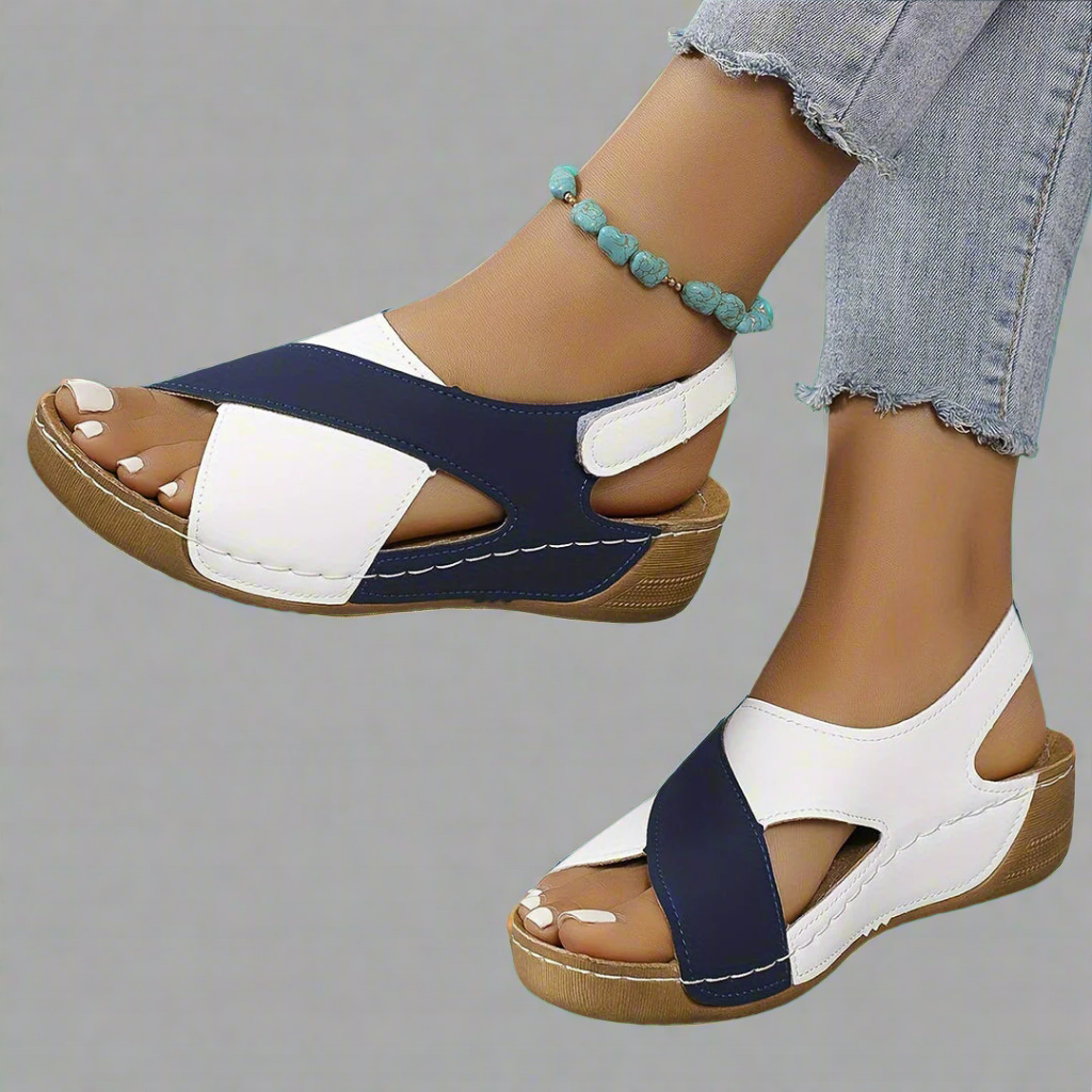 Ada - Colorblock Slingback Sandals-15551041274229-Mirella Fiore