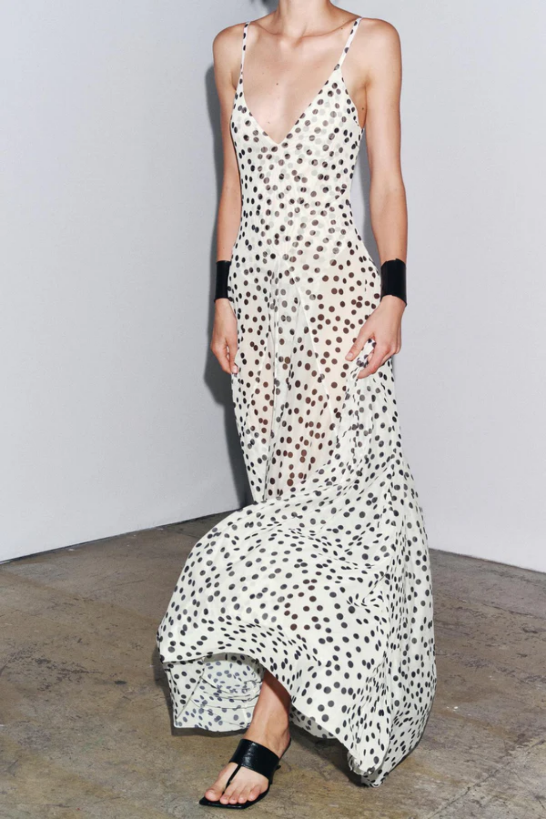 Adara – Polka dot pattern – Maxi dress-15215967404405-Mirella Fiore