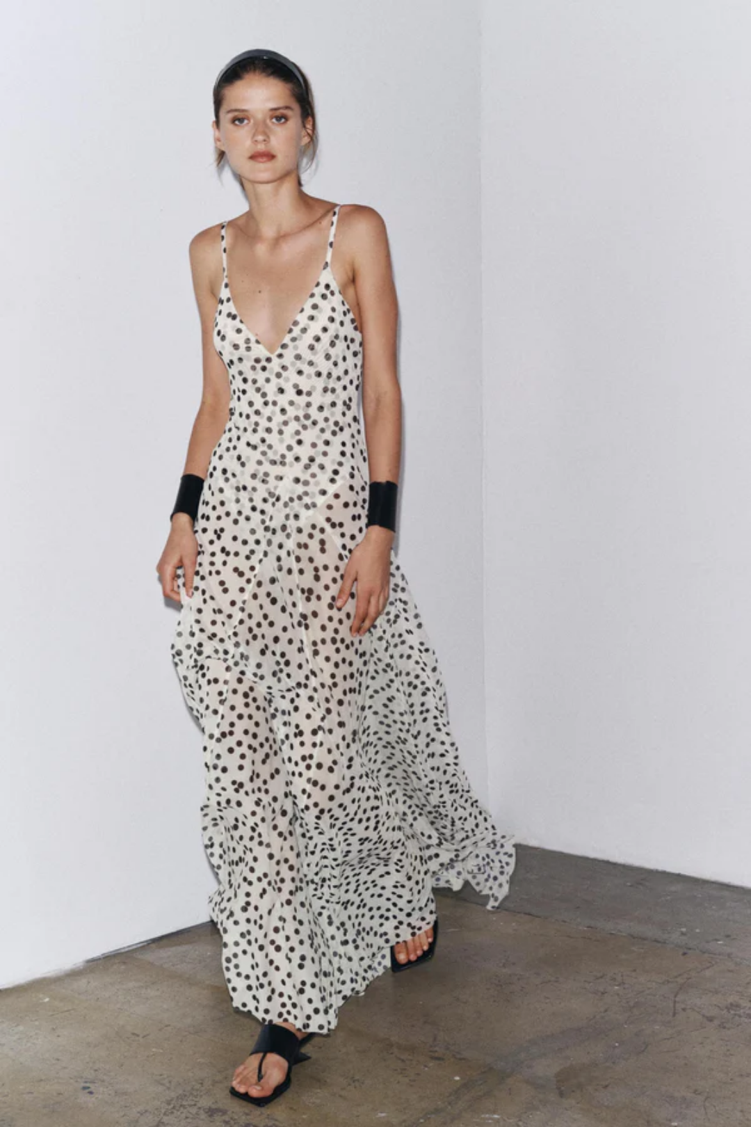 Adara – Polka dot pattern – Maxi dress-15215967404405-Mirella Fiore