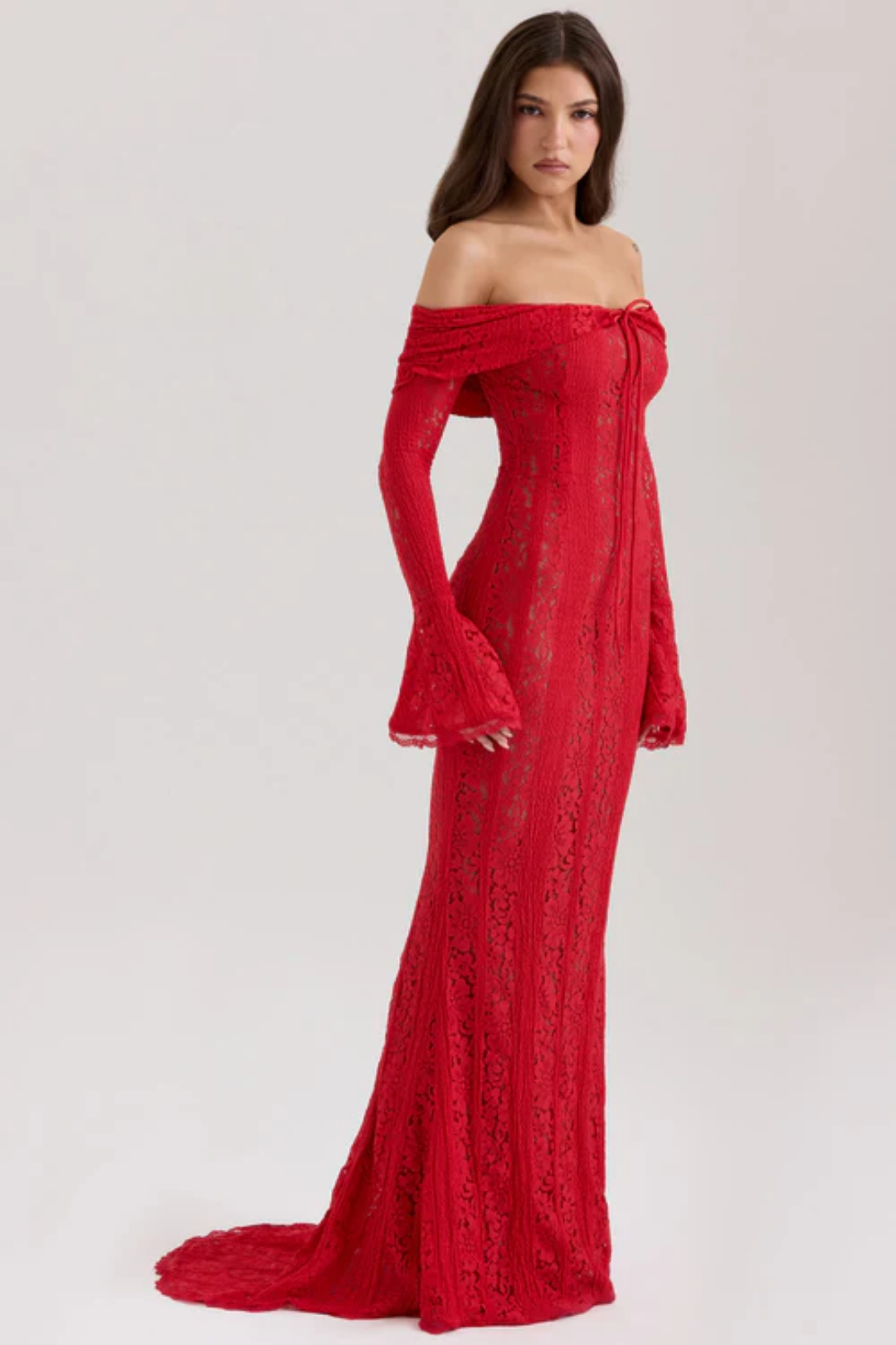 Adela – Off-shoulder detail – Maxi dress-15219759939957-Mirella Fiore