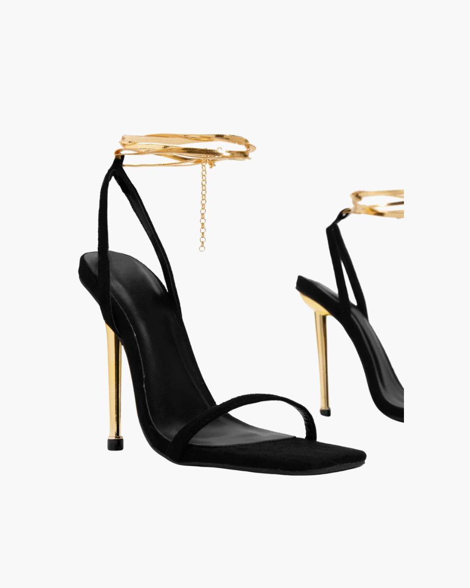 Adrienne – Gold-tone hardware – Ankle chain stiletto heels-15133959750005-Mirella Fiore