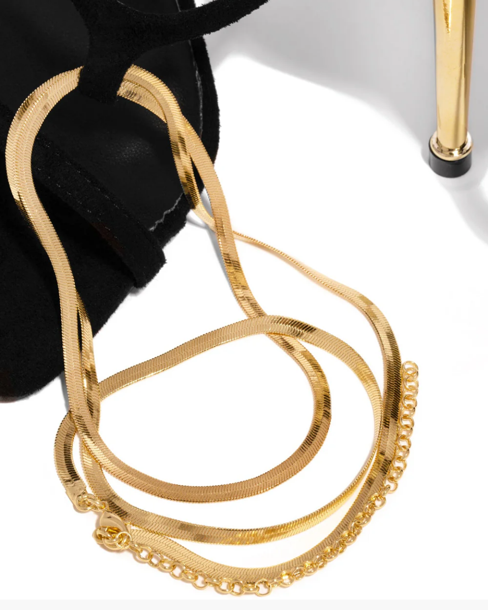 Adrienne – Gold-tone hardware – Ankle chain stiletto heels-15133959750005-Nancy & Mae Savannah