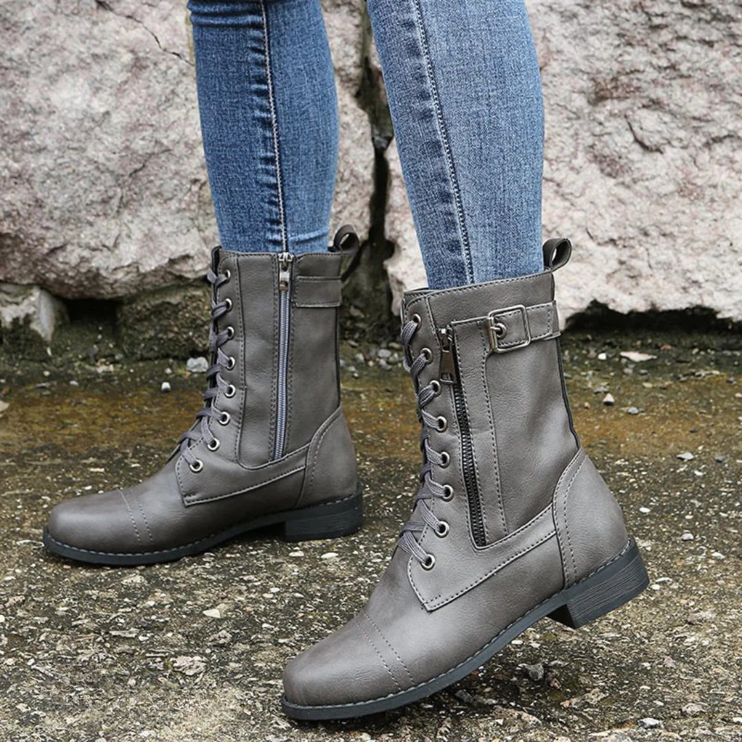 Affy - Leather Boots-15548991635829-Nancy & Mae Savannah