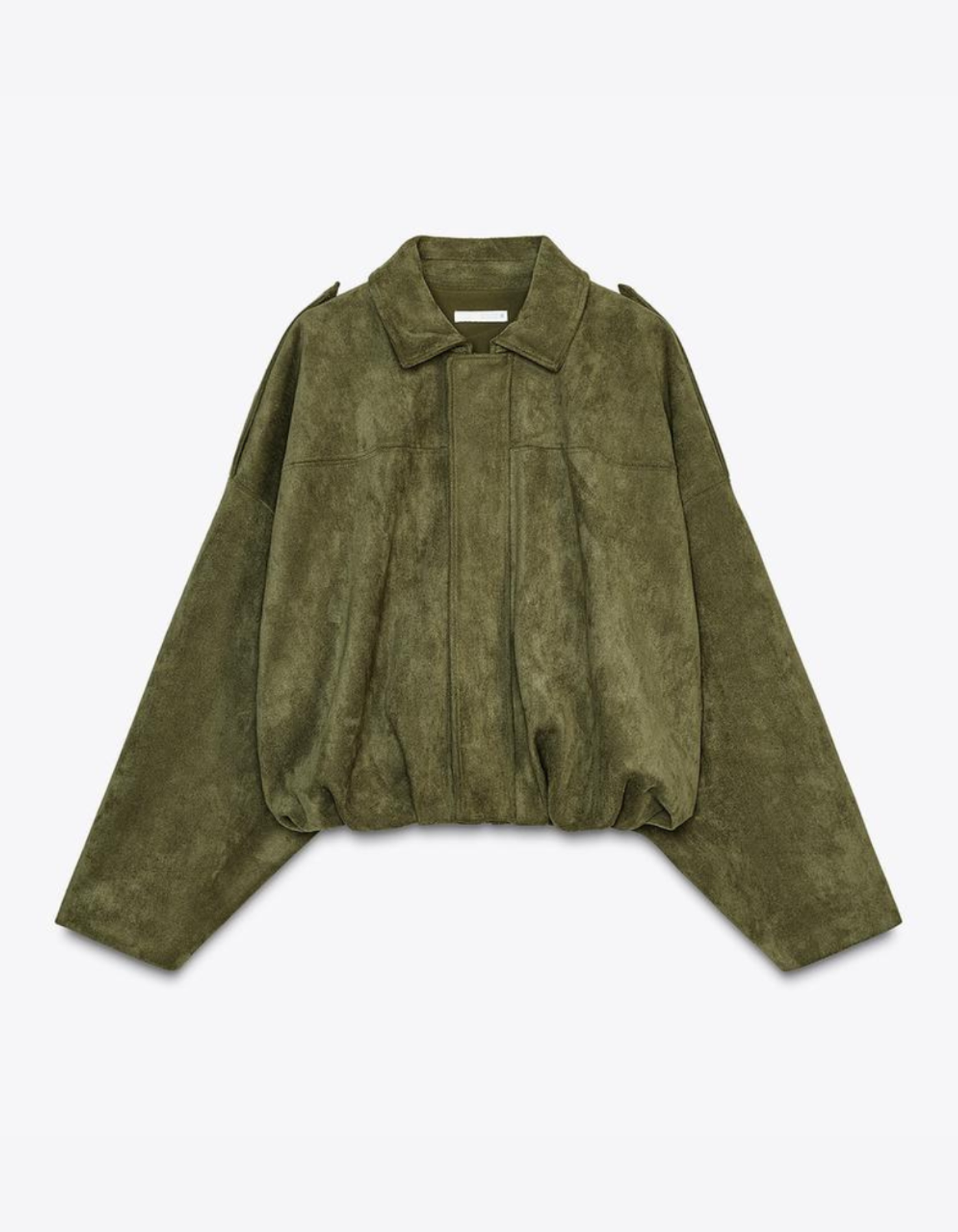 Alanna – Suede cropped jacket – Oversized button detail-15354944389493-Mirella Fiore