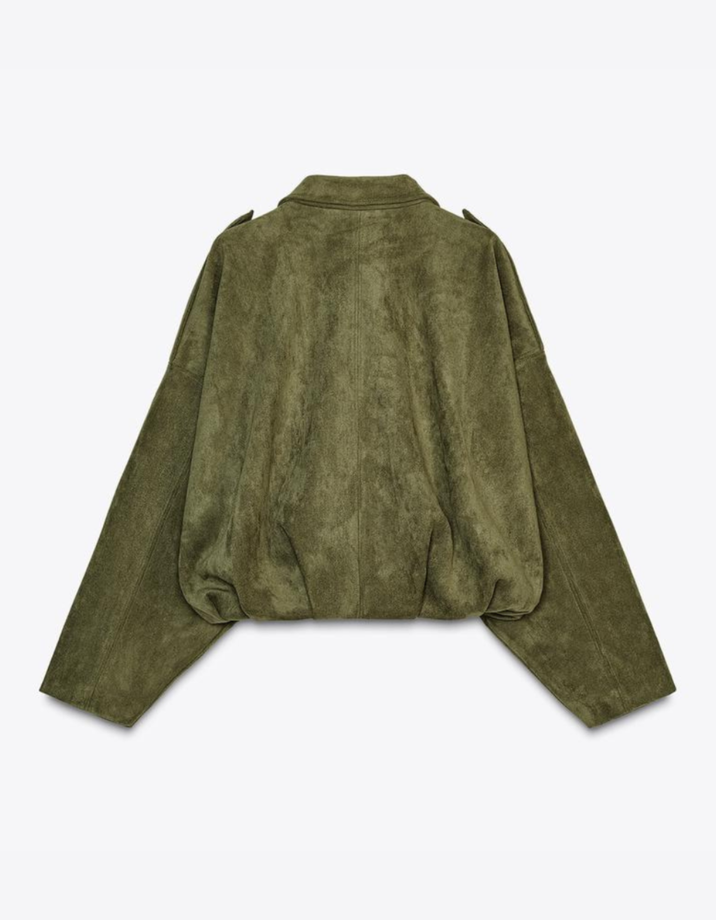 Alanna – Suede cropped jacket – Oversized button detail-15354944389493-Mirella Fiore
