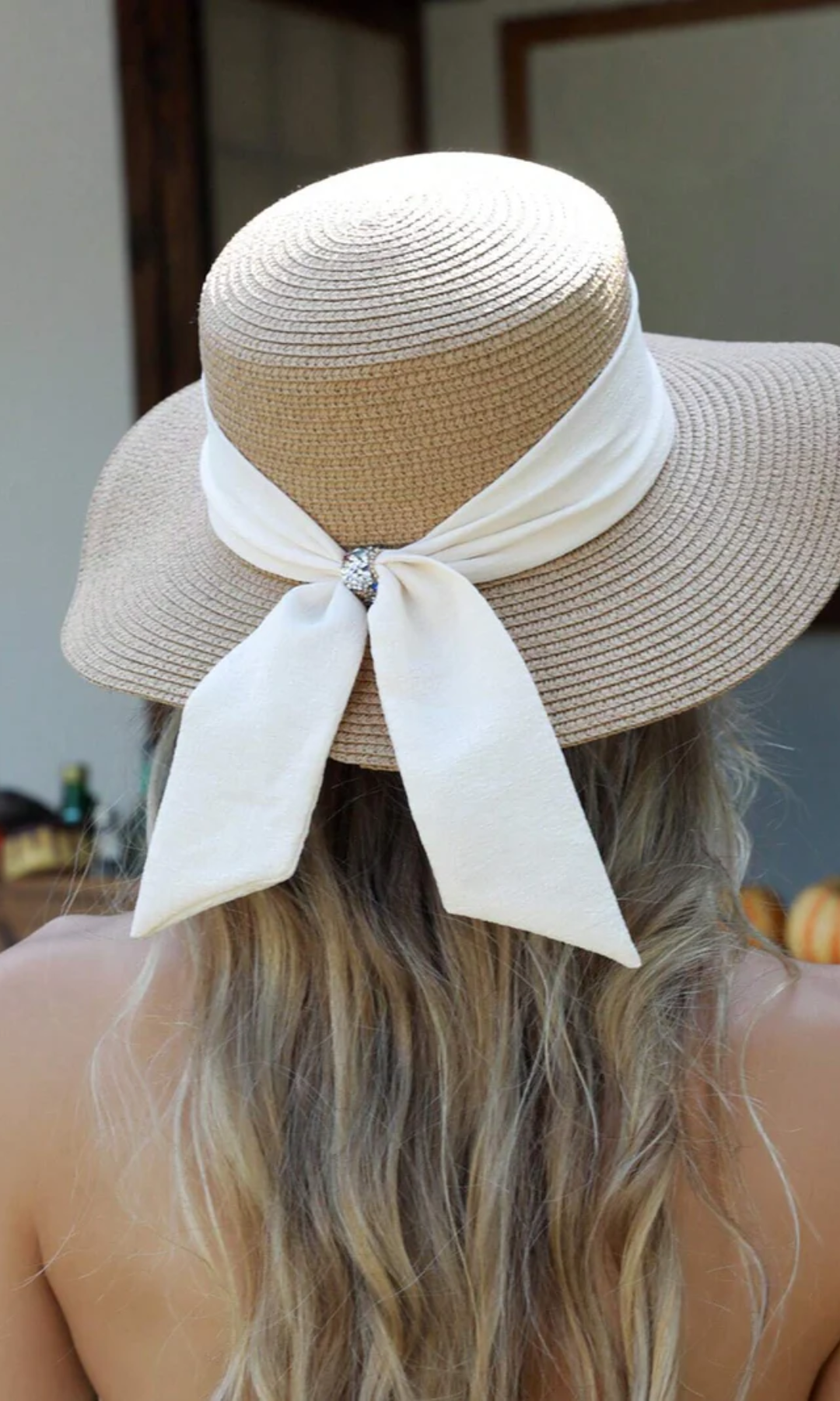 Albinia – White band classic – Straw hat-15133782212981-Nancy & Mae Savannah