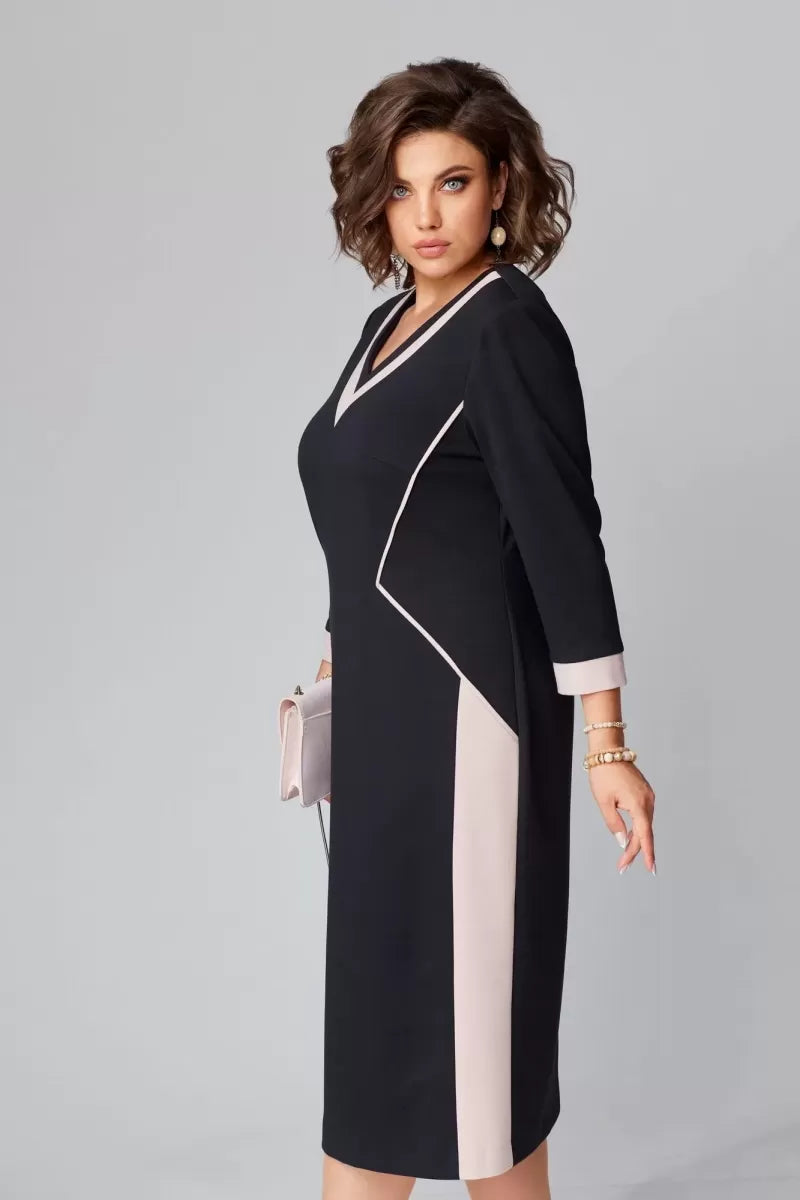 Alexa - Elegant V-neck dress-15553262289269-Nancy & Mae Savannah