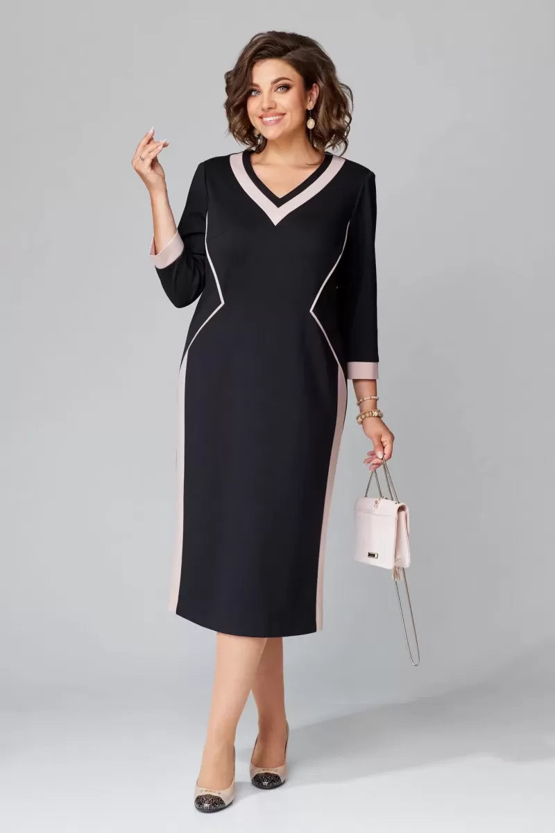 Alexa - Elegant V-neck dress-15553262289269-Nancy & Mae Savannah
