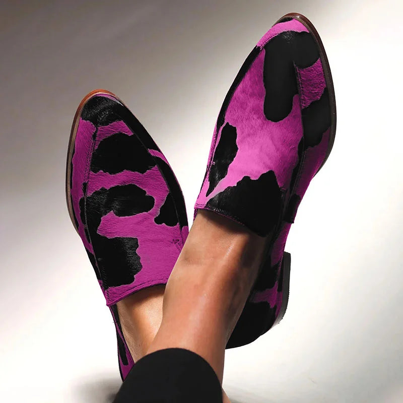 Alexandra - Statement Animal -Print Loafers-15551040848245-Mirella Fiore
