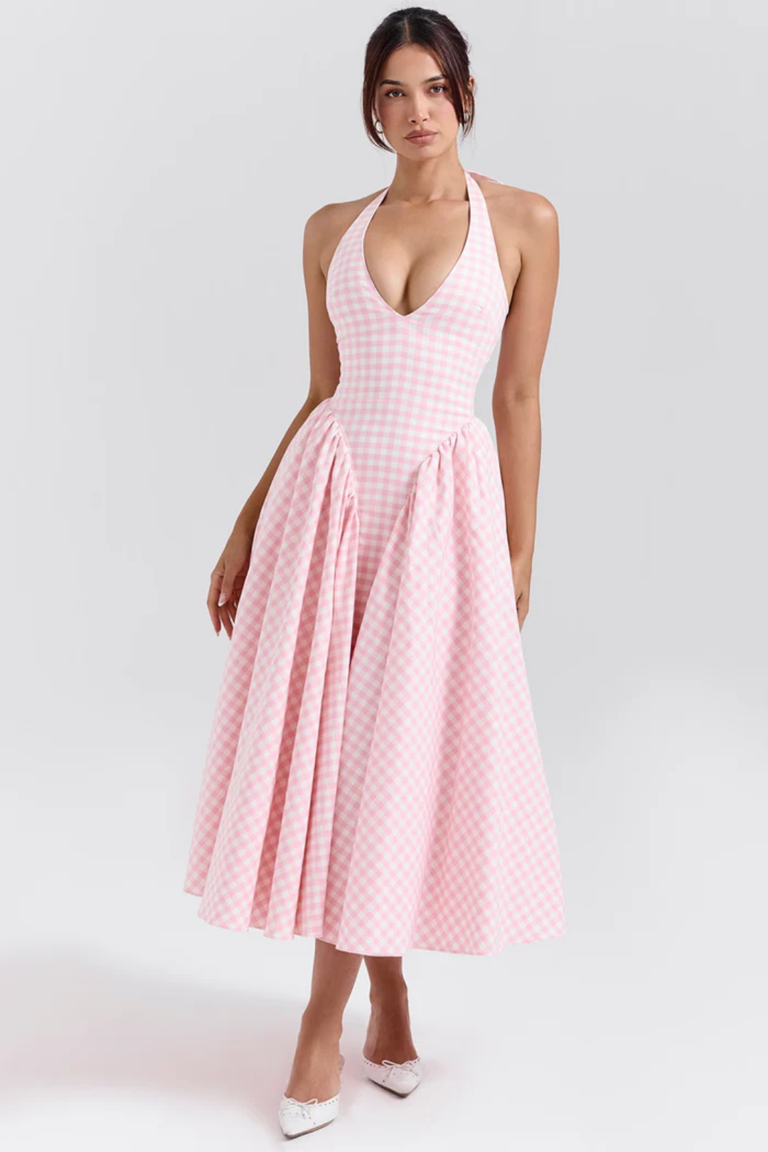 Alexanne – Halter neck design – Midi dress-15206611452277-Mirella Fiore