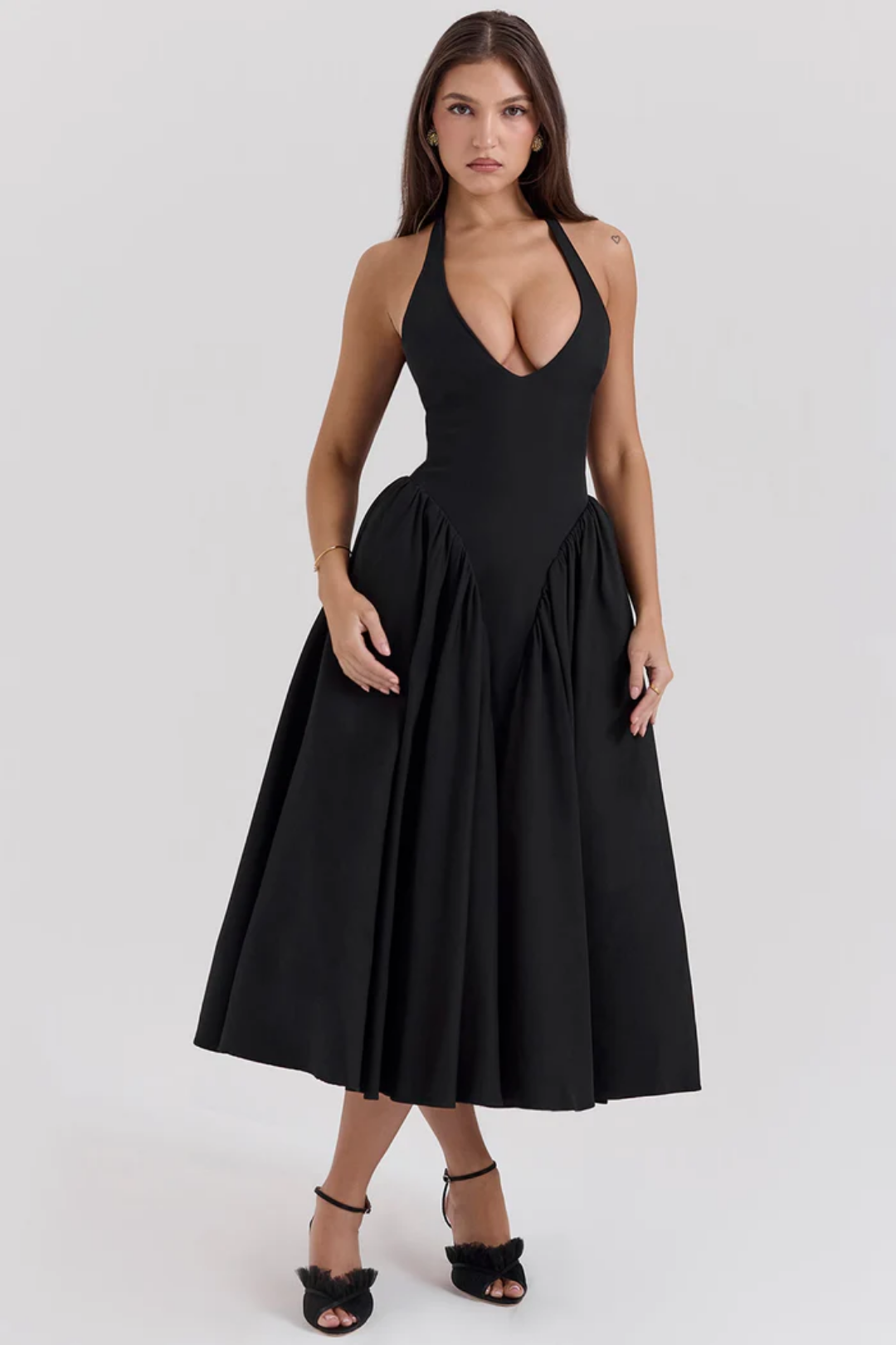 Alexanne – Halter neck design – Midi dress-15206611452277-Mirella Fiore