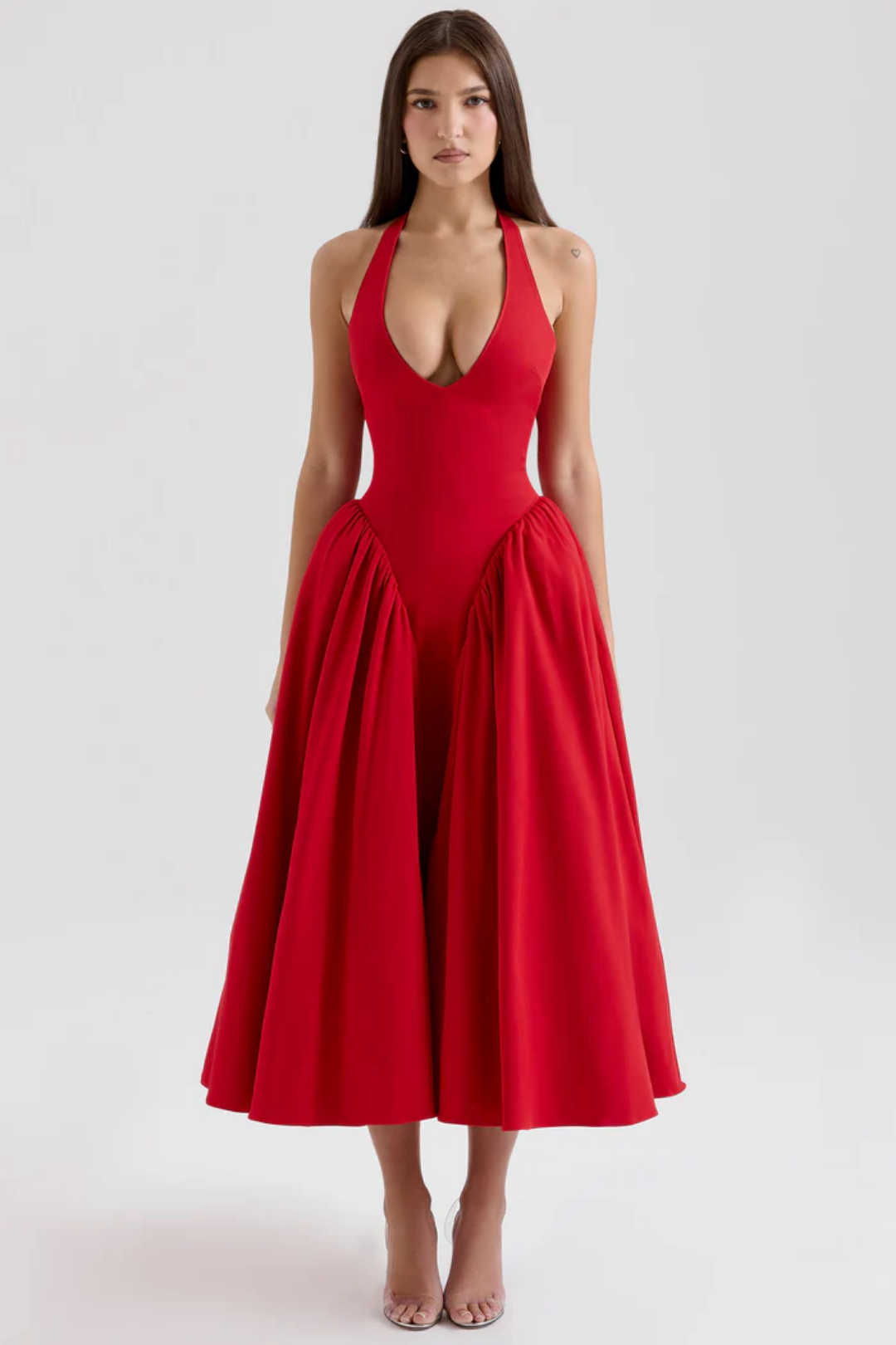 Alexanne – Halter neck design – Midi dress-15206611452277-Mirella Fiore