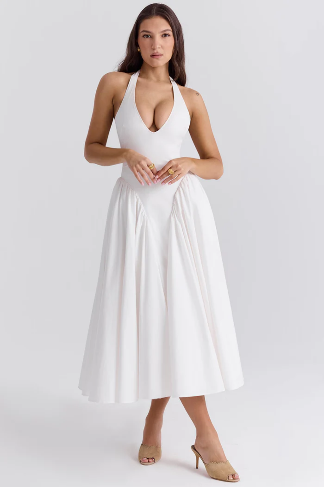 Alexanne – Halter neck design – Midi dress-15206611452277-Mirella Fiore