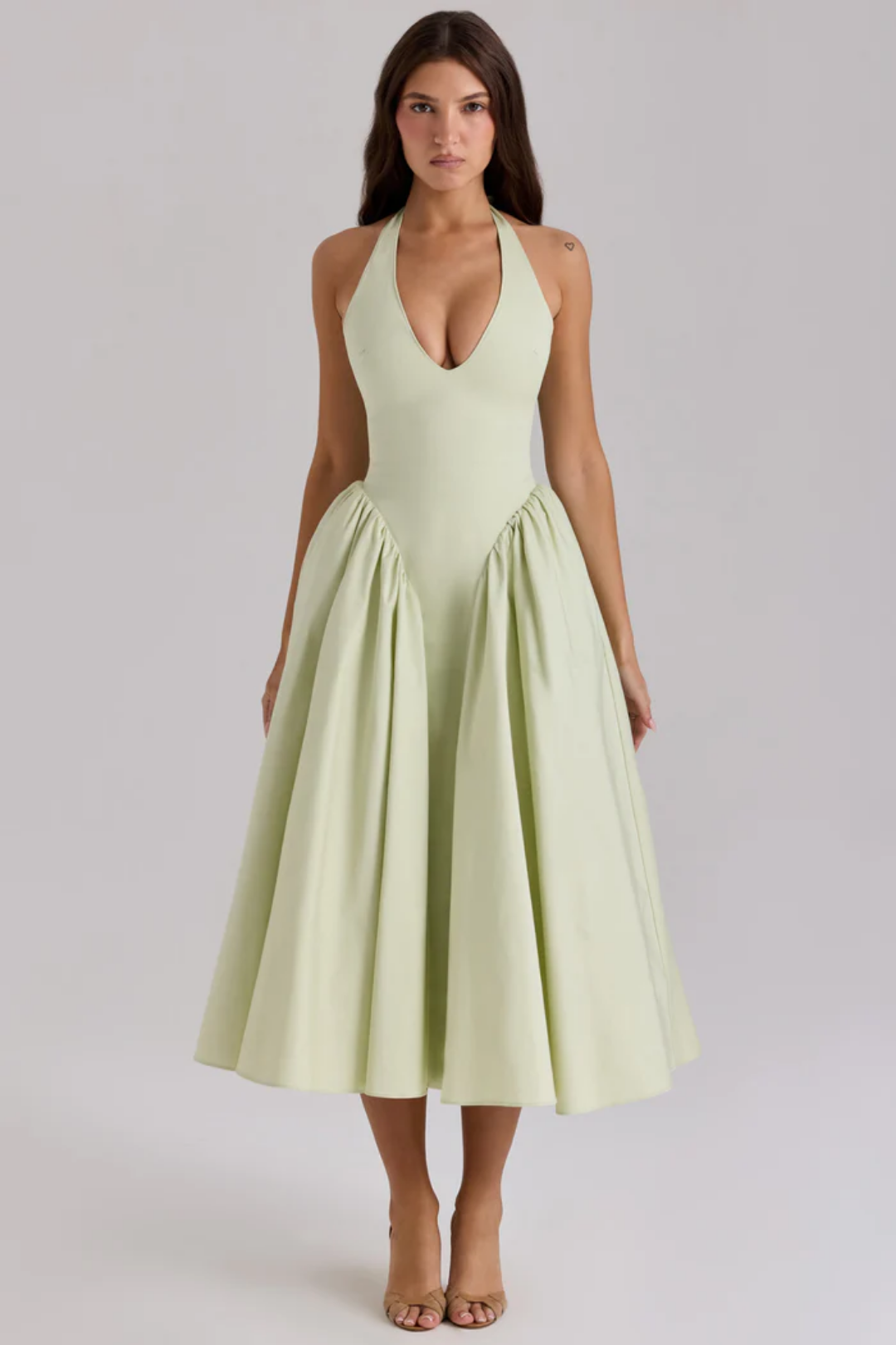 Alexanne – Halter neck design – Midi dress-15206611452277-Mirella Fiore