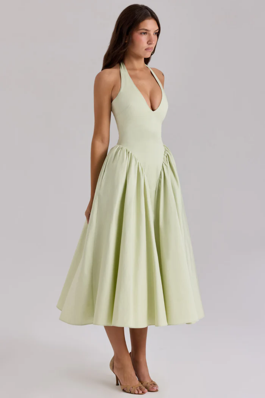 Alexanne – Halter neck design – Midi dress-15206611452277-Mirella Fiore