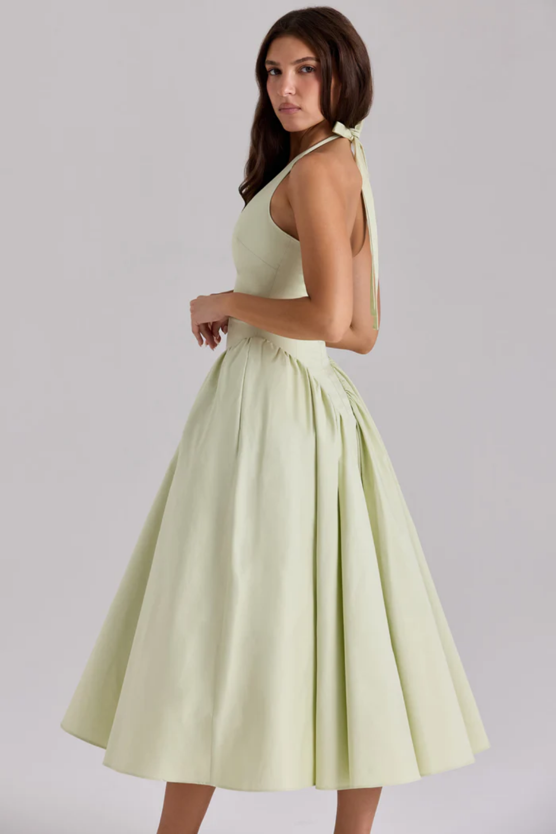 Alexanne – Halter neck design – Midi dress-15206611452277-Mirella Fiore
