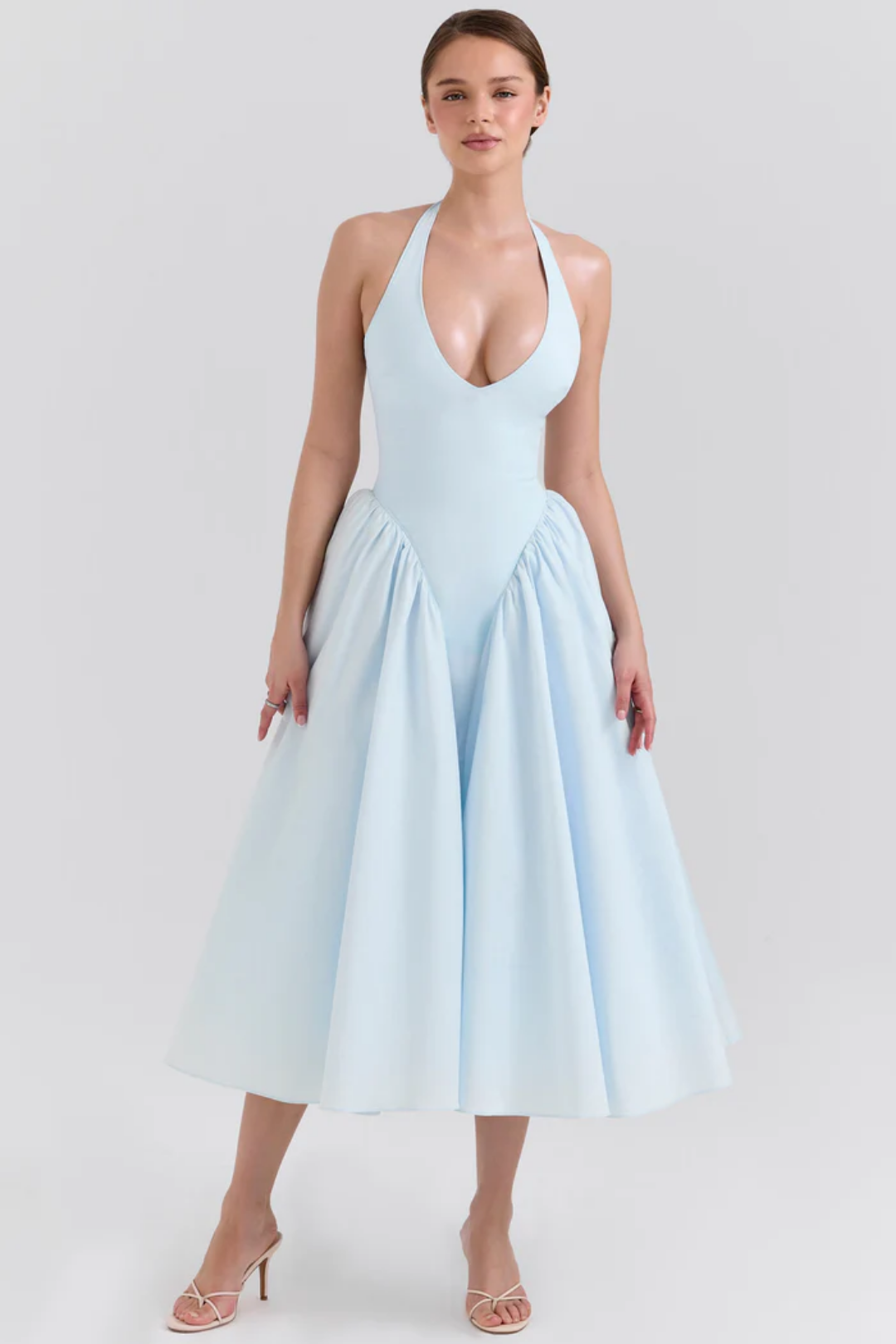 Alexanne – Halter neck design – Midi dress-15206611452277-Mirella Fiore