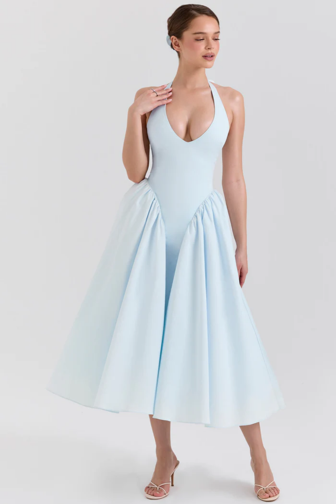 Alexanne – Halter neck design – Midi dress-15206611452277-Mirella Fiore