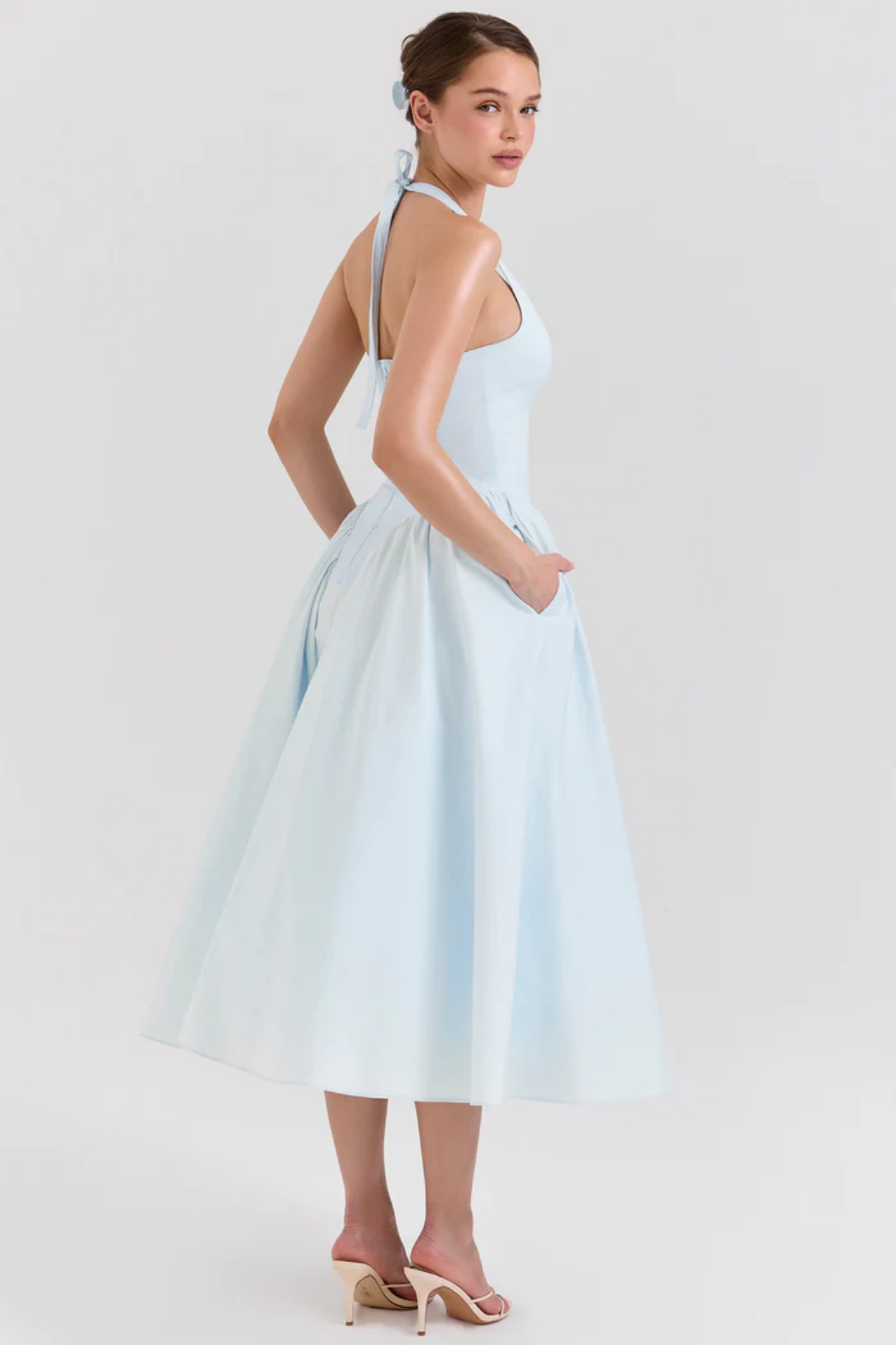 Alexanne – Halter neck design – Midi dress-15206611452277-Mirella Fiore