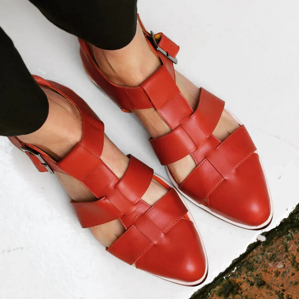 Alicia - Woven Flat Sandals-15551040881013-Mirella Fiore