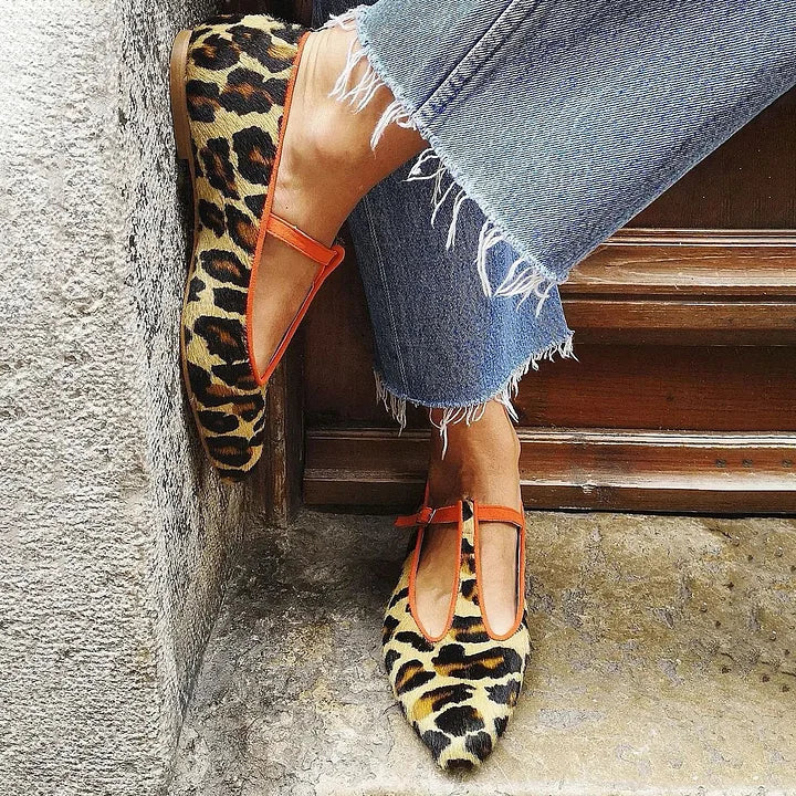 Alina - Leopard T-Strap Flats-15551040913781-Mirella Fiore