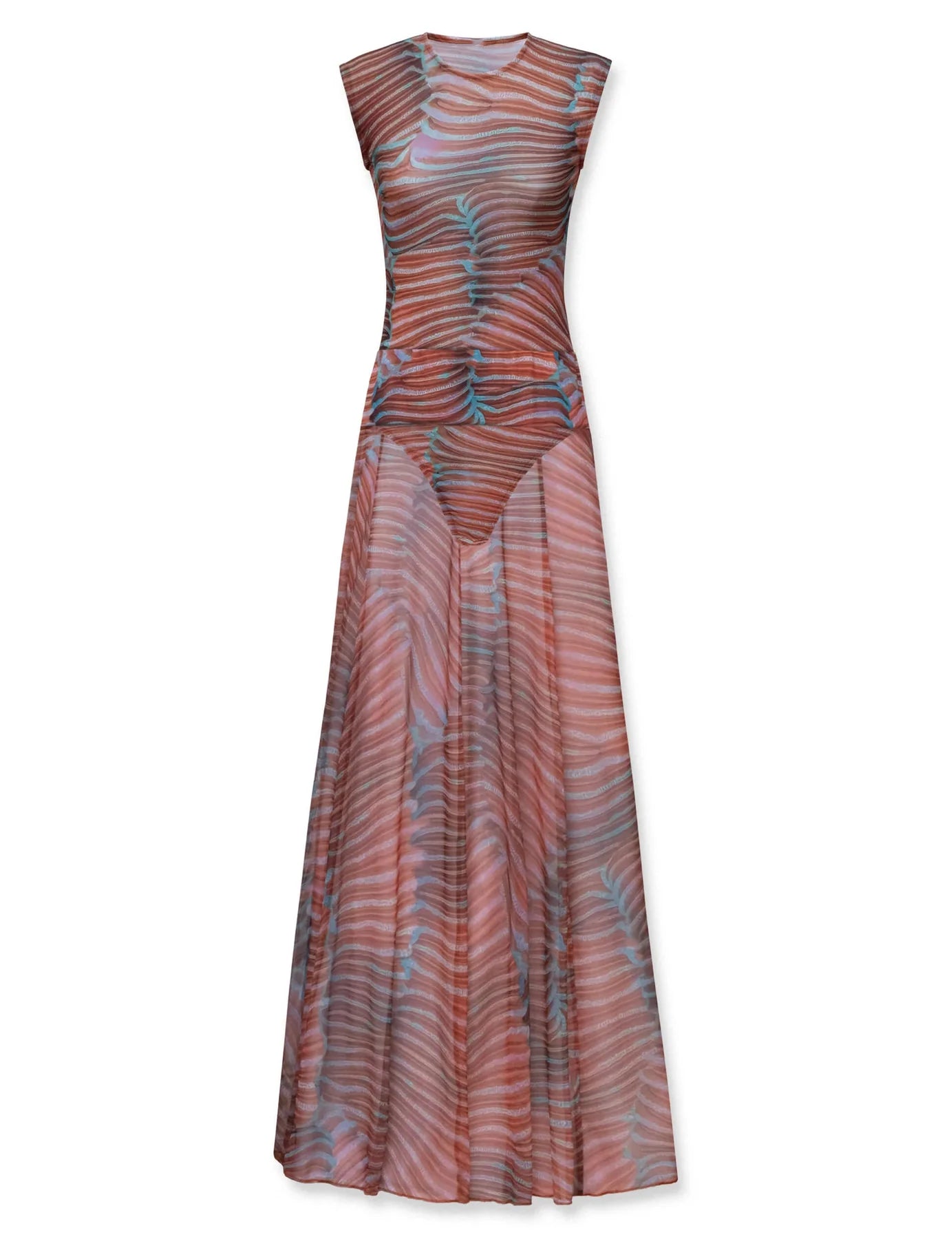 Alina – Vibrant wave print – Maxi dress set-15213984416117-Mirella Fiore