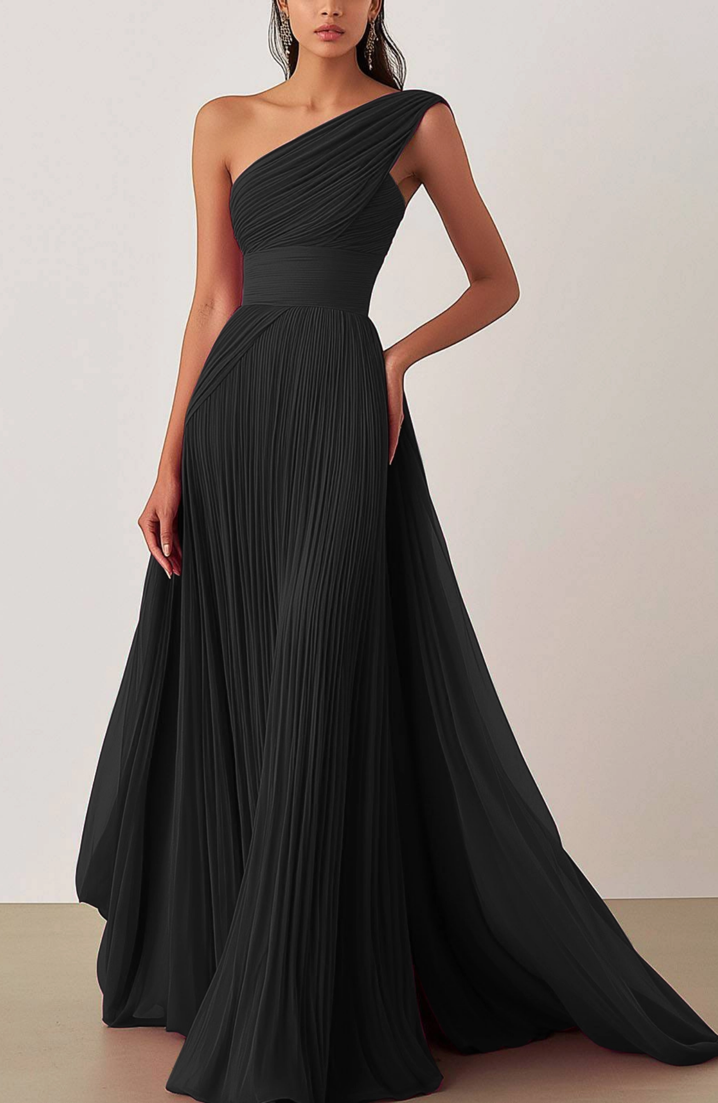 Allegra – One-shoulder pleated – Evening gown-15368177451381-Mirella Fiore
