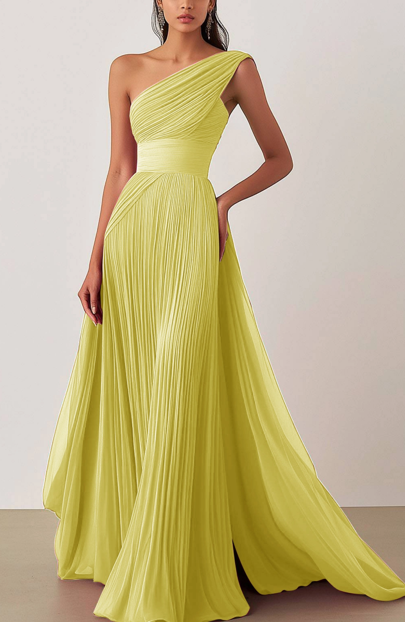 Allegra – One-shoulder pleated – Evening gown-15368177451381-Mirella Fiore