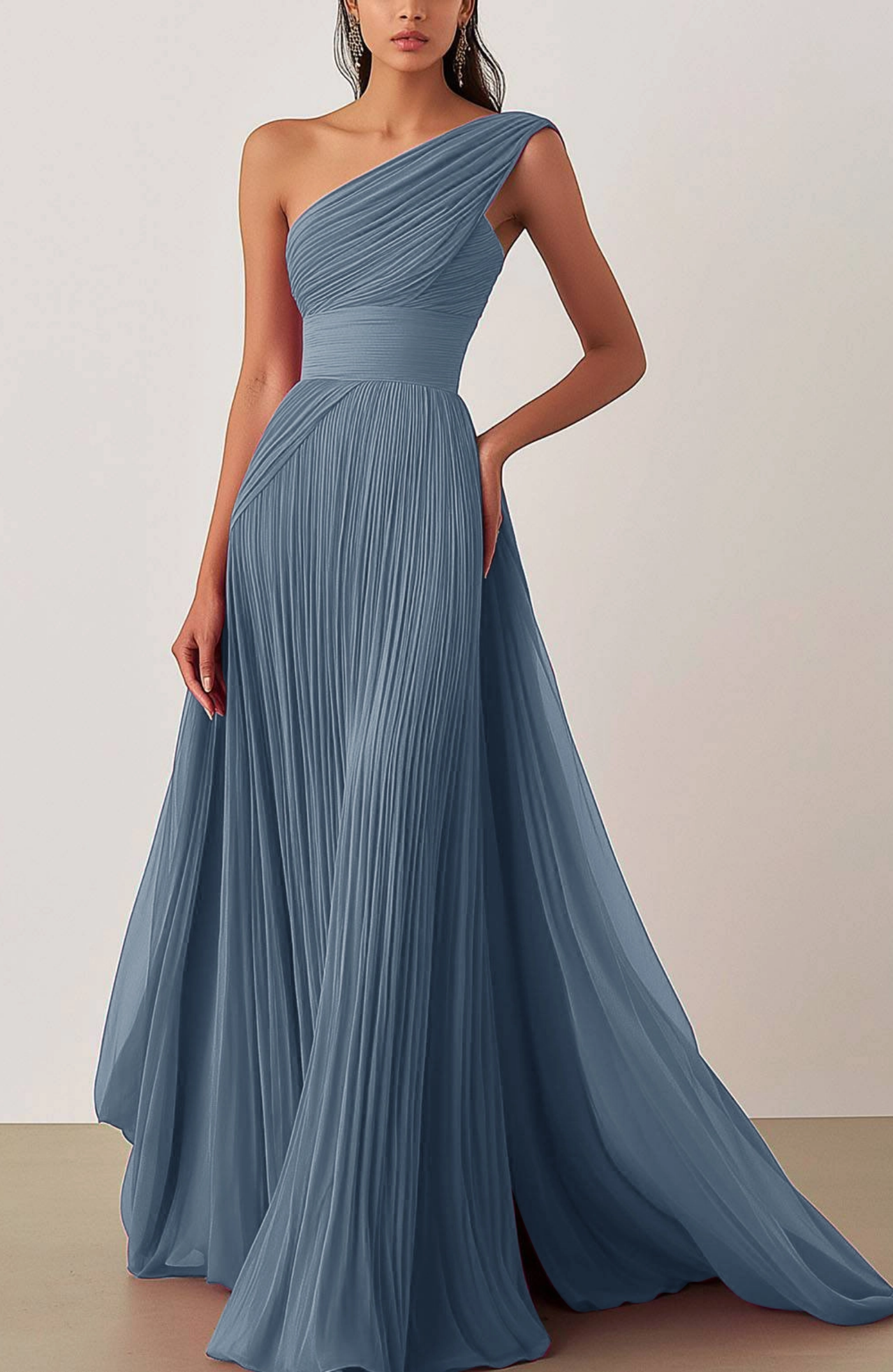Allegra – One-shoulder pleated – Evening gown-15368177451381-Mirella Fiore