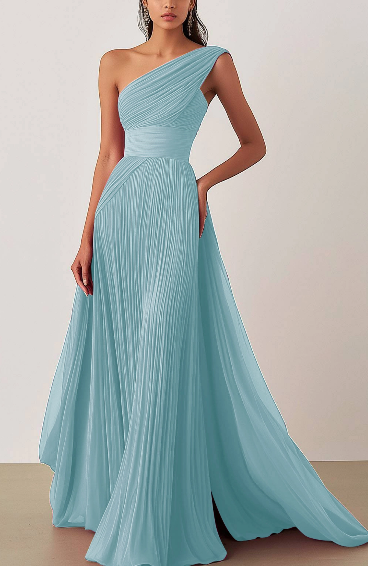 Allegra – One-shoulder pleated – Evening gown-15368177451381-Mirella Fiore