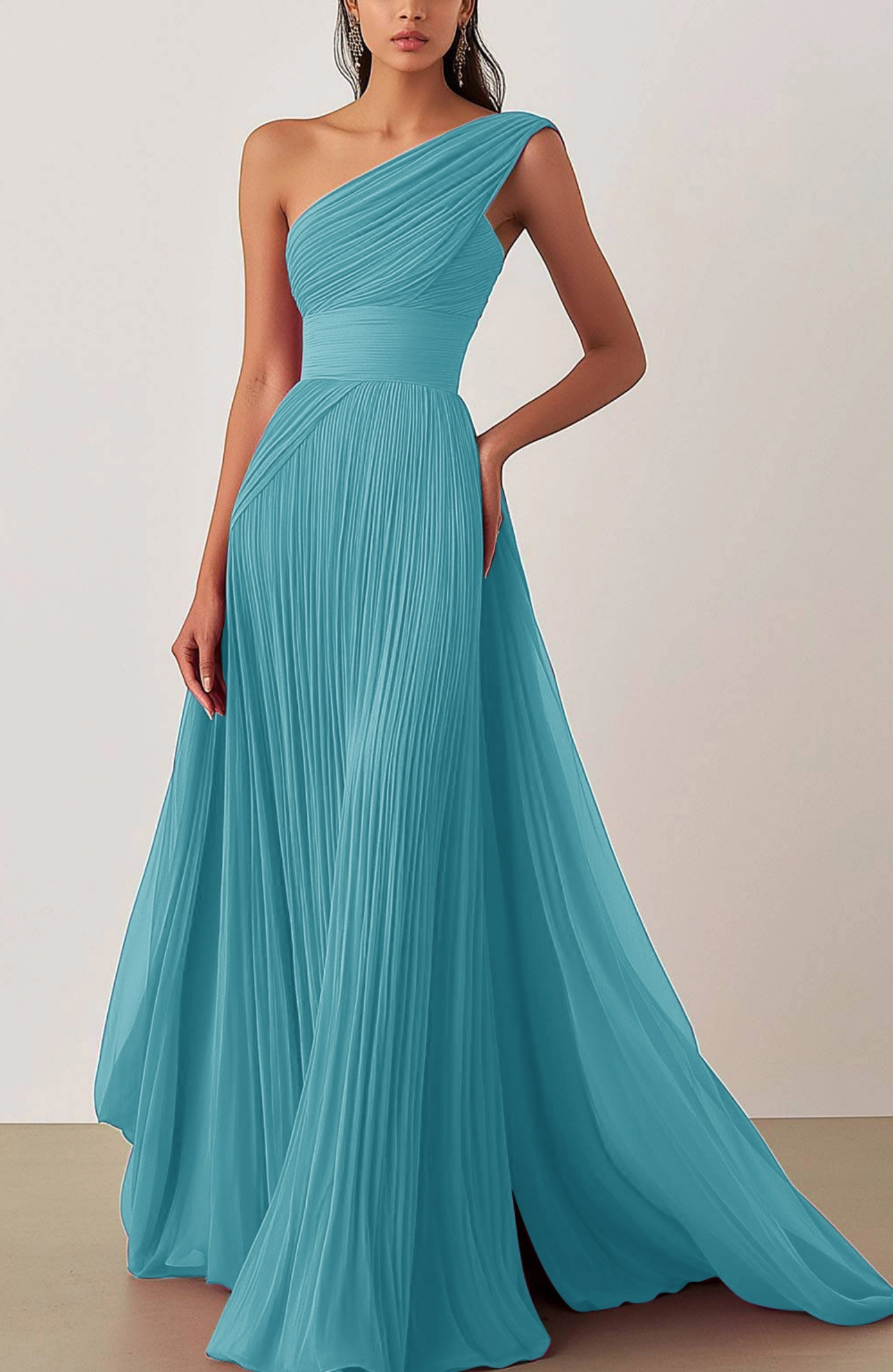 Allegra – One-shoulder pleated – Evening gown-15368177451381-Mirella Fiore