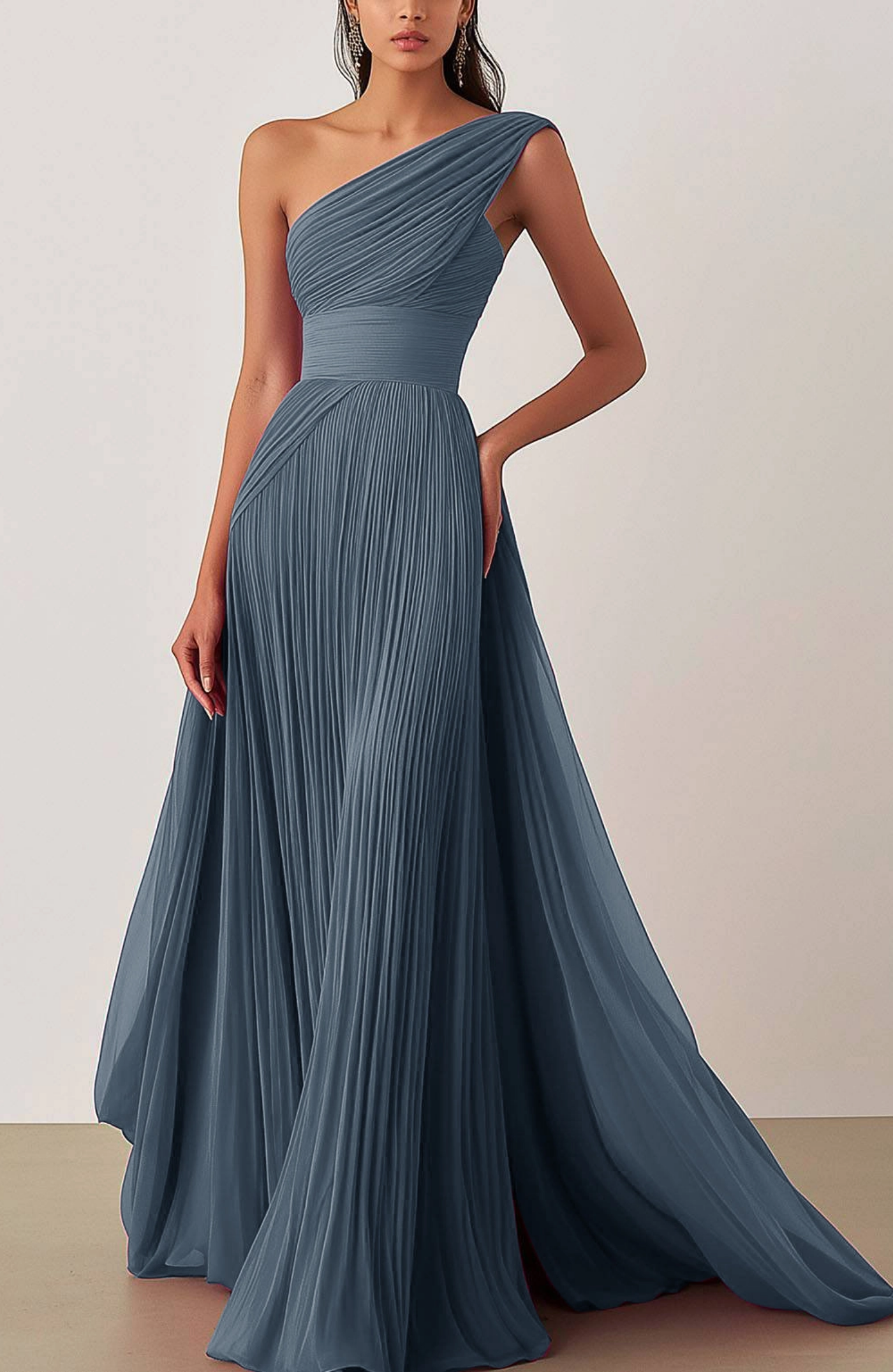 Allegra – One-shoulder pleated – Evening gown-15368177451381-Mirella Fiore