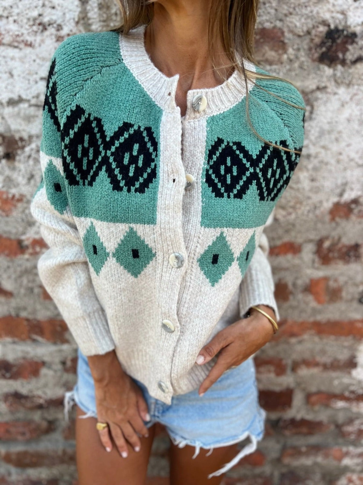 Allison - Vintage Icelandic Cardigan-15531113808245-Mirella Fiore