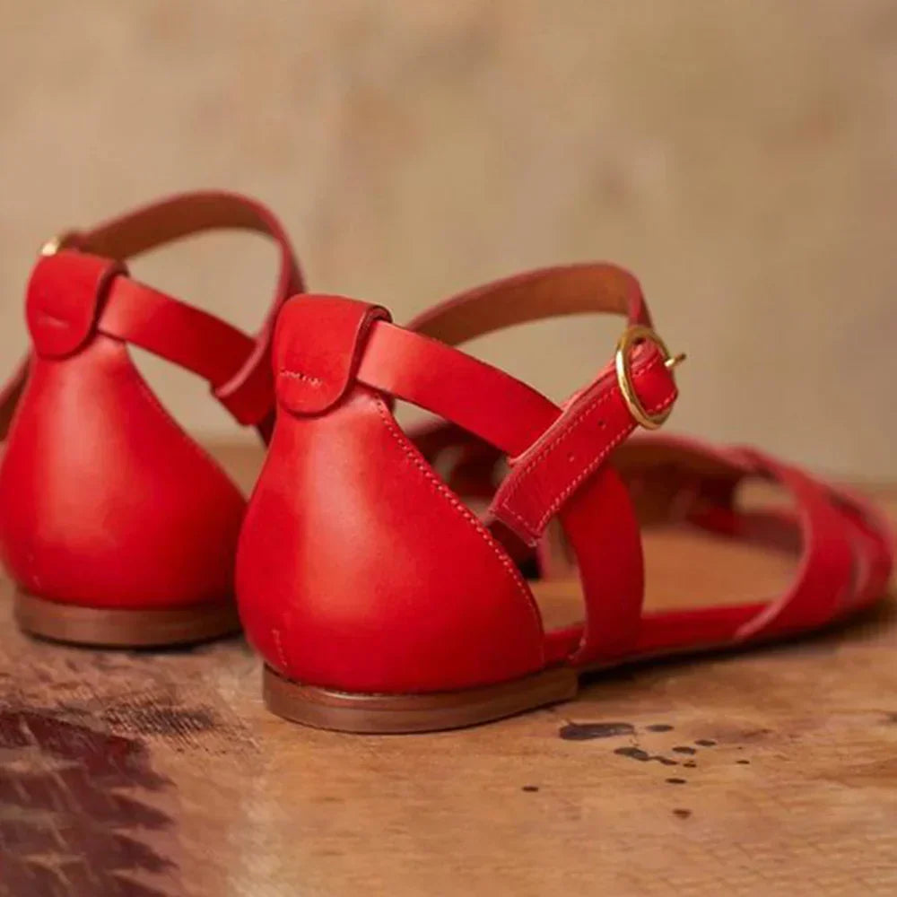 Alma - Strappy Flat Sandals-15551040946549-Nancy & Mae Savannah