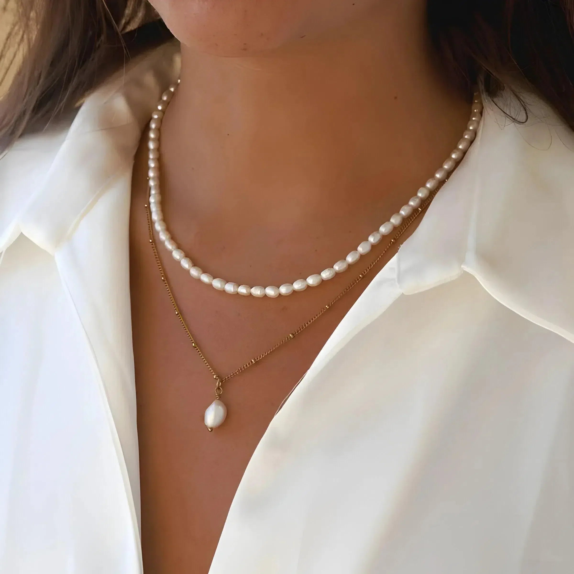 Alohani – Freshwater pearls – Necklace duo-15227799798133-Nancy & Mae Savannah