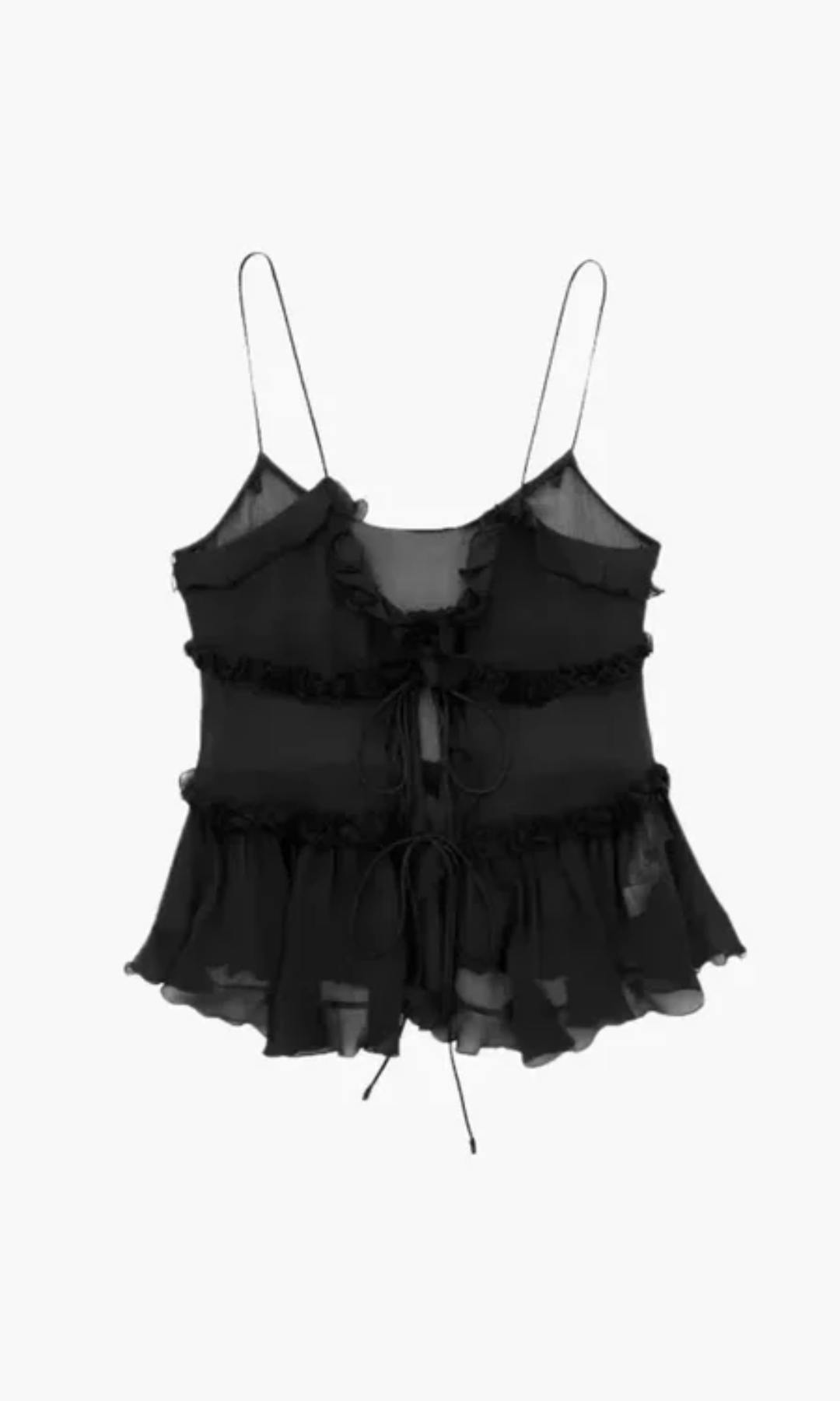 Alondra – Adjustable tie detail – Sleeveless ruffle top-15133781492085-Mirella Fiore