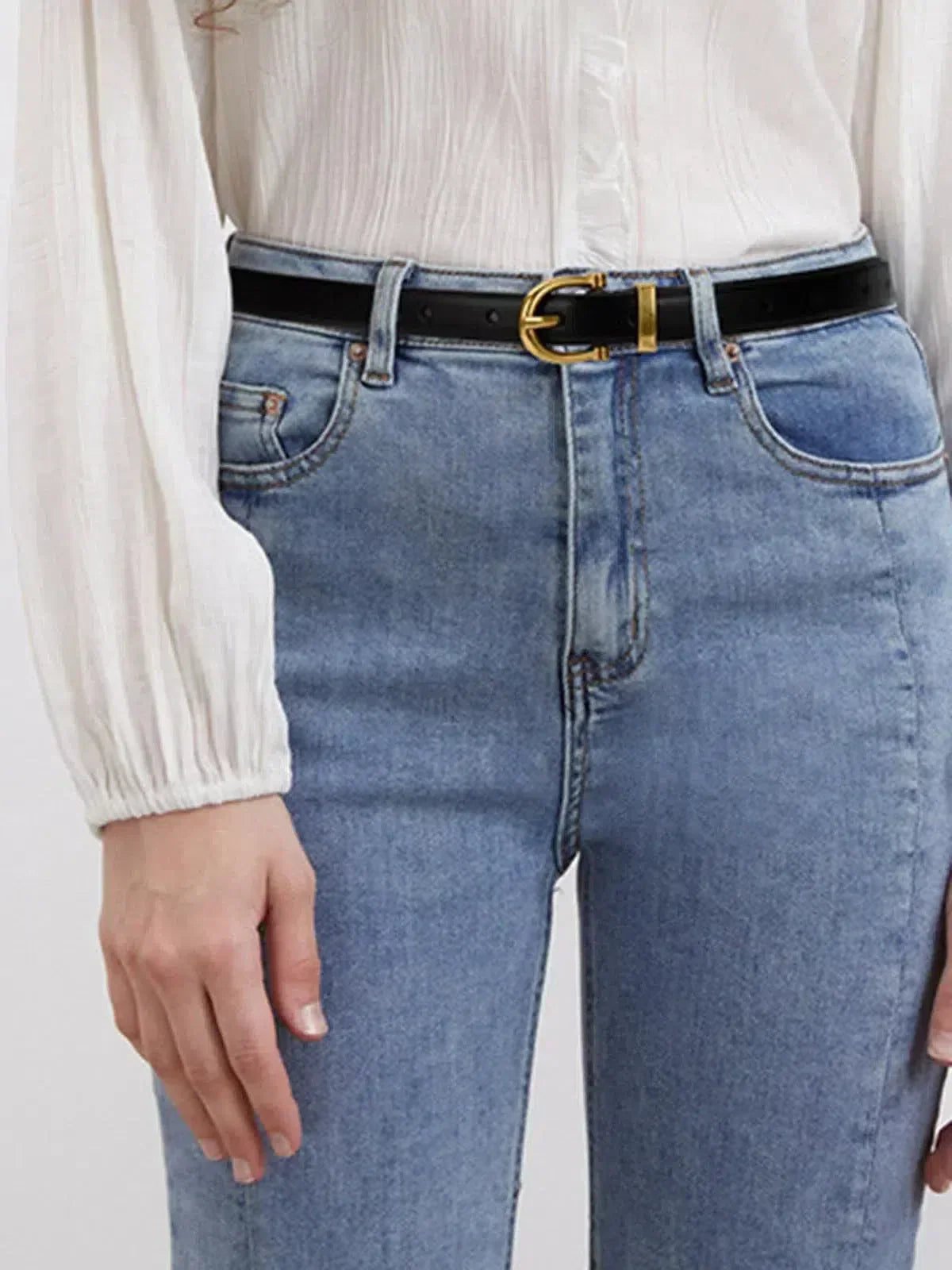 Althea – Minimalist black design – Buckle belt-15133536059765-Mirella Fiore