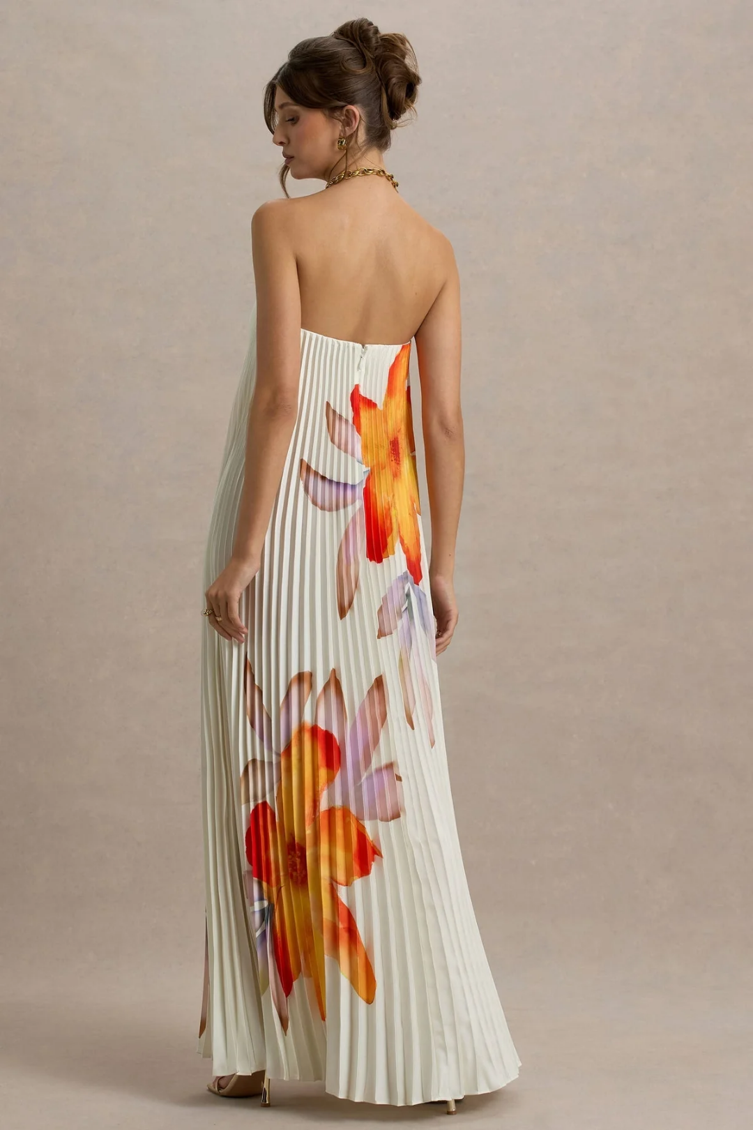 Amanda – Pleated texture – Strapless maxi dress-15215867560309-Mirella Fiore