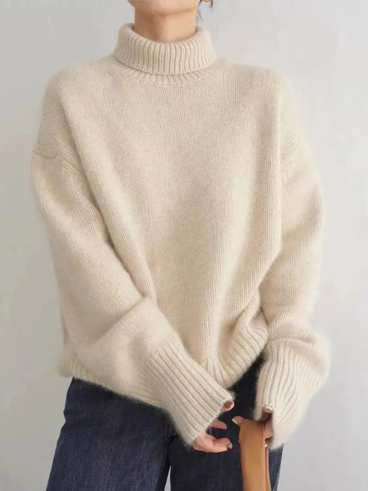 Amaya - Luxe Cashmere Turtleneck Sweater-15547990016373-Mirella Fiore