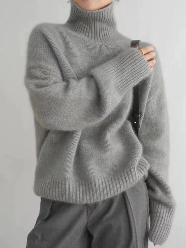 Amaya - Luxe Cashmere Turtleneck Sweater-15547990016373-Mirella Fiore
